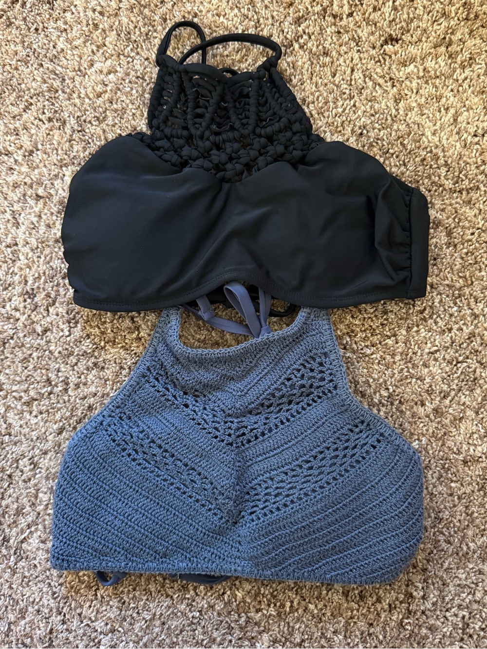 Xhilaration set of 2 juniors’ halter bikini tops
